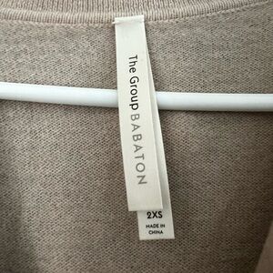 Aritzia Babaton V-Neck Sweater Oatmeal Beige